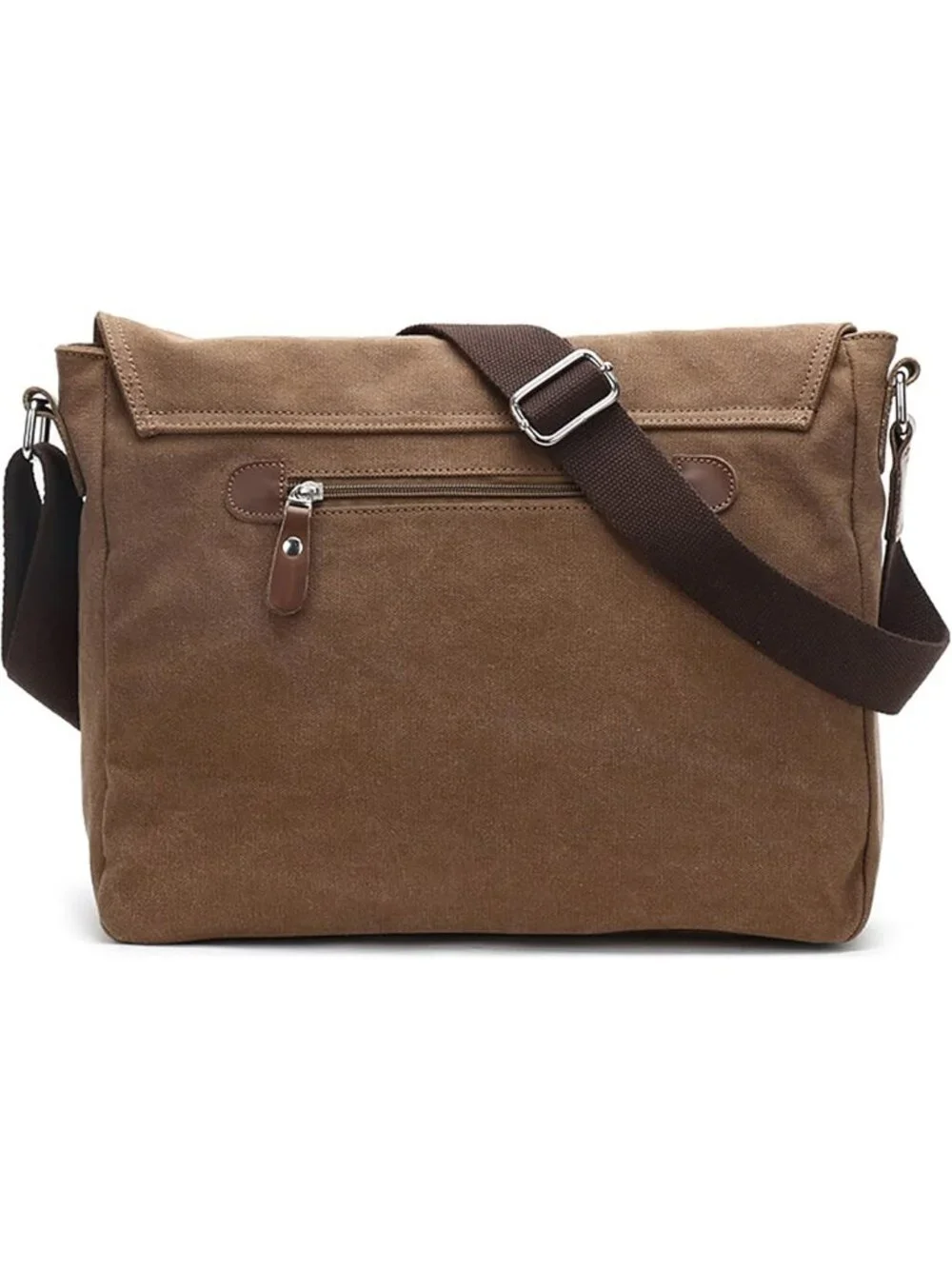 Vintage Canvas Messenger Bag | Unisex Travel Crossbody Satchel for 14